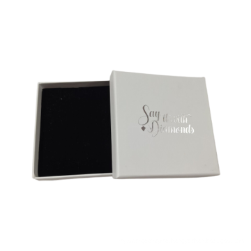 Plain Square Foil Pritning  Display Handmade Jewelry Box